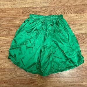 NWOT Vtg Cobblestones Youth Shorts Medium USA Made Athletic Active Green Y2K